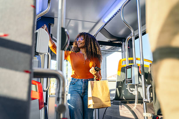 istock Woman commuting on public transport checking ticket validity 2245130825