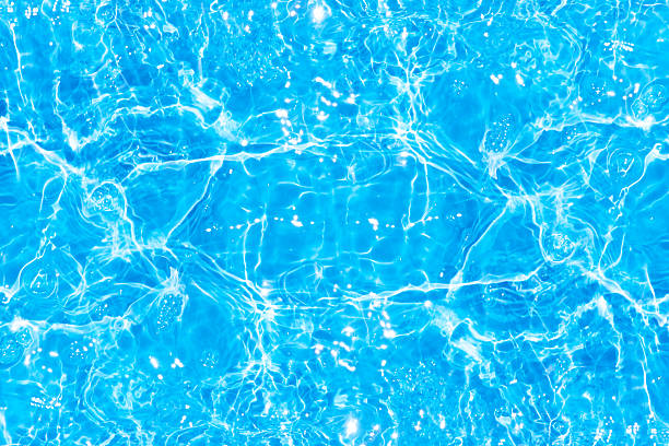 istock Blue water with ripples on the surface. Defocus blurred transparent blue colored clear calm water surface texture with splashes and bubbles. Water waves with shining pattern texture background. 2245131034