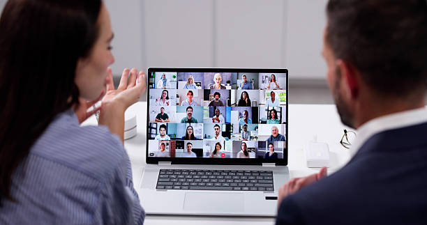 istock Businesswoman Using Technology For Online Video Conference Meeting 2245131288