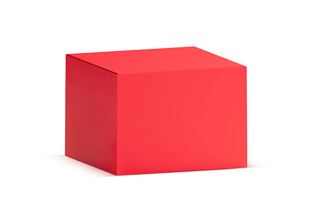istock Red Cardboard box isolated on a white background 2245133977