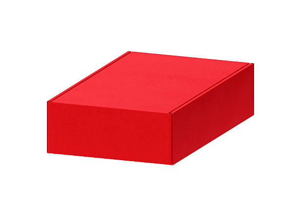 istock Red Cardboard box isolated on a white background 2245141553