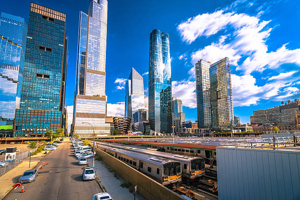 istock New York City Hudson Yards skyline development and subway yard v 2245144716