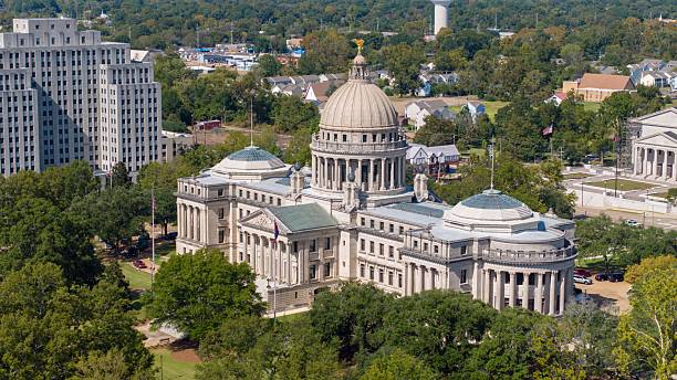 istock Mississippi State Capitol Building - Drone Shot on Summer Day 2245145143