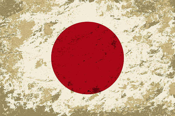 istock Japanese flag brush stroke grunge style background. Vector illustration. 2245146981