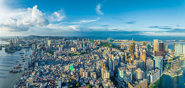 istock Aerial panoramic view of Macau's skyline on a sunny summer day 2245151944
