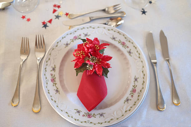 Elegant Christmas table setting