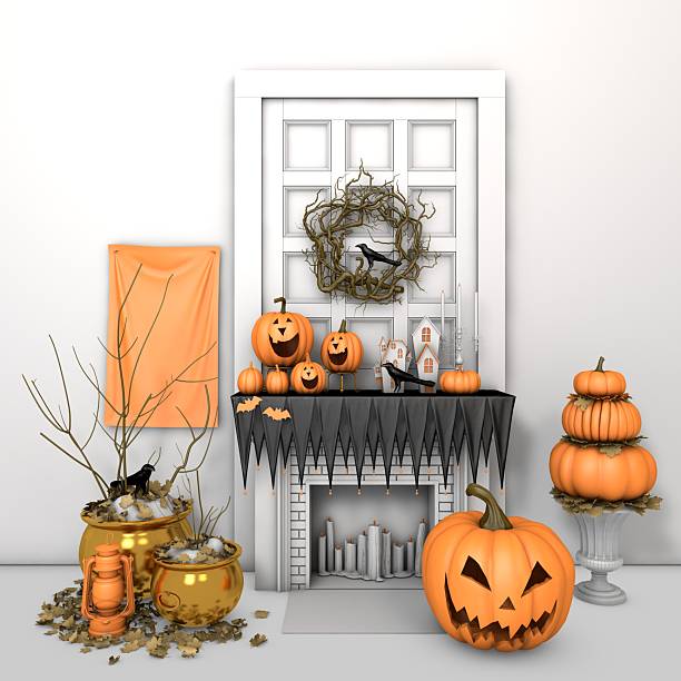 fireplace Halloween decoration