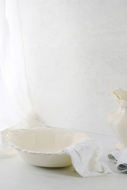 istock vintage wash basin with facecloth 2245170336