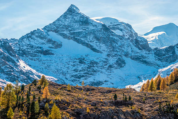 istock Snow-Capped Mountain Peaks in the Swiss Alps, St. Moritz 2245172343