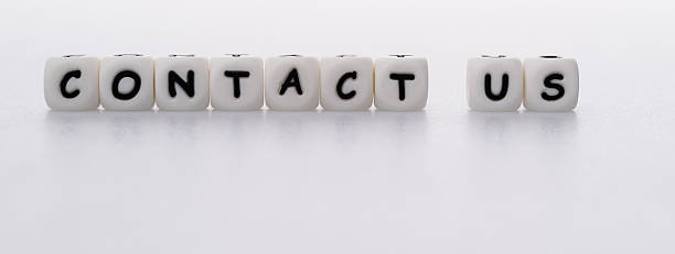 istock Block shapes with word contact us on white background 2245172925