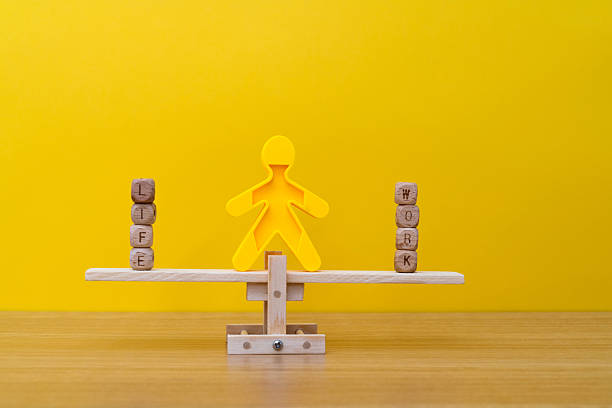 istock Word work and life on seesaw 2245172990