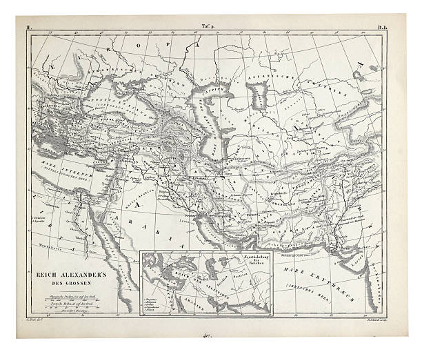 istock Kingdom of Alexander the Great Engraving Antique Illustration, Published 1851 2245174020