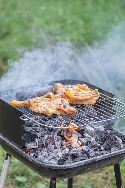istock Chicken thighs in the bbq - healthy eating, 2245174279