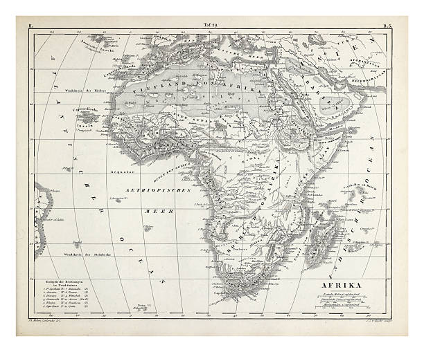 istock Physical Map of Africa Engraving Antique Illustration, Published 1851 2245174355