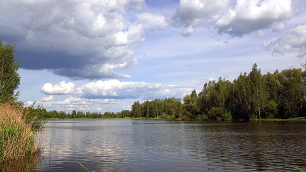 istock Beautiful view of the forest lake. 2245174775