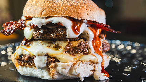 istock Juicy Burger with Melted Cheese and Bacon 2245176551