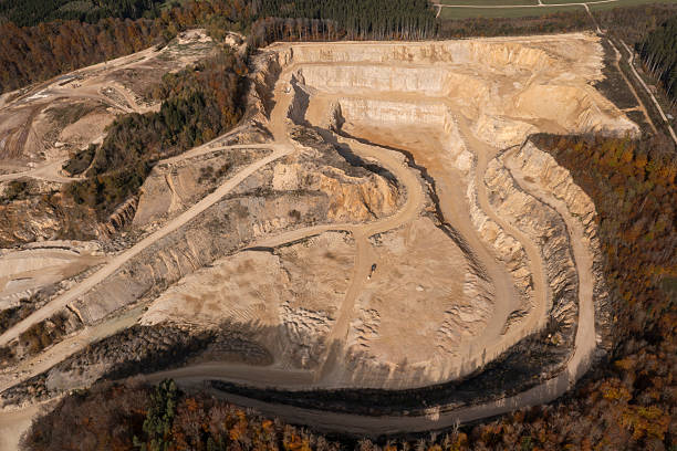 istock Aerial view of a quarry 2245190785