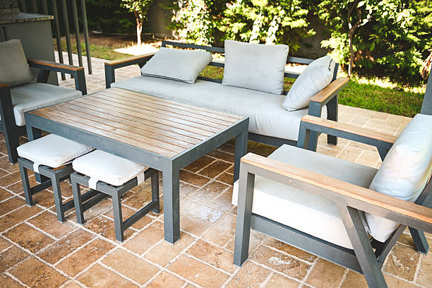 Outdoor wooden chairs