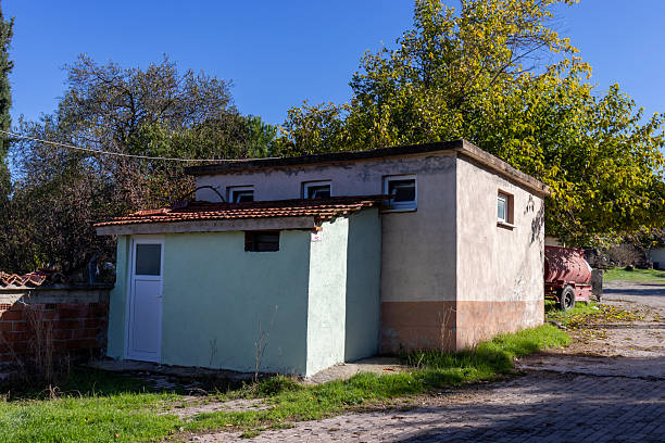 istock Detached house in a village setting, masonry houses. 2245201413