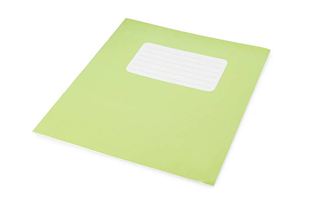 istock One light green copybook isolated on white. School stationery 2245205807