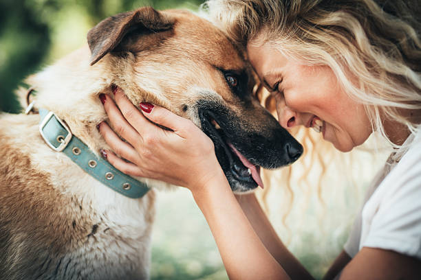 istock Unbreakable bond, a woman sharing a tender moment with her dog 2245206069