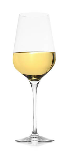 istock Tasty wine in glass on white background 2245207735
