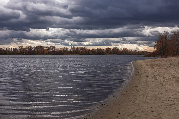 Autumn landscape by the river