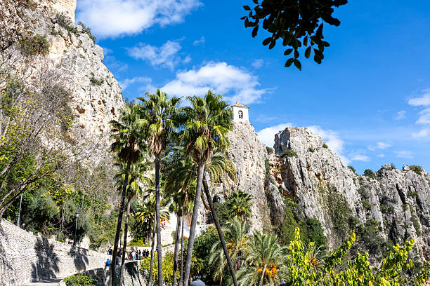 Landscape of the Alicante region in summer, coldillera and Mount Cadecodor.