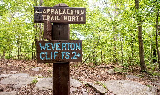istock A sign directing hikers to Weverton Cliffs on the Appalachian Trail 2245209634