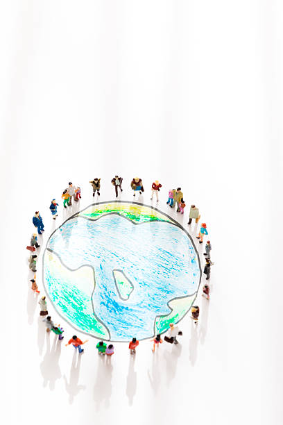 Representing the Earth's environmental issues and economy through dioramas