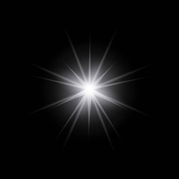 istock Golden sparkle  lights, flashing lights, light effects, sunlight lens flare, glowing ray beams, sparkling starsicon on black background. 2245210942