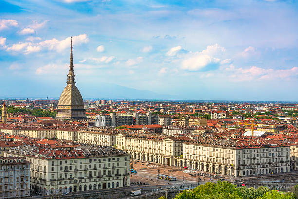 Turin Panorama with Mole Antonelliana from Monte dei Cappuccini