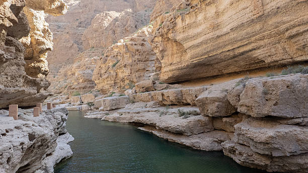 istock Wadi Bani Khalid is a popular Omani oasis featuring large, swimmable emerald-green pools and canyon landscapes in Oman. 2245220245