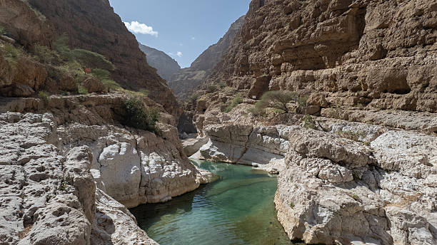 istock Wadi Bani Khalid is a popular Omani oasis featuring large, swimmable emerald-green pools and canyon landscapes in Oman. 2245220287