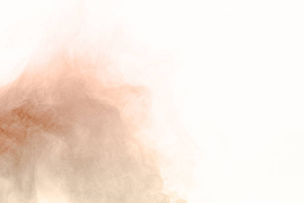istock Soft beige and brown smoke texture on white background, creating delicate abstract patterns with light airy motion. Ideal for minimalist design, beauty branding, wellness themes, and elegant artistic. 2245227503