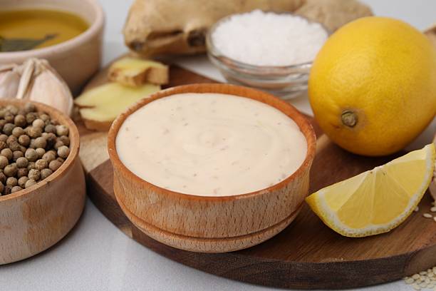 istock Fresh marinade and different ingredients on white table, closeup 2245236260
