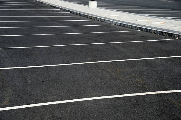 istock empty parking lots outdoor with dividing lines 2245238855