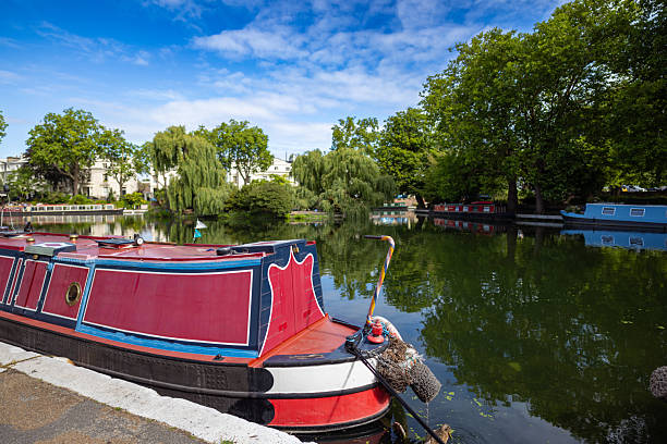 Canal with boats in London