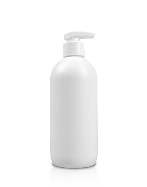 istock White bottle for soap, cream, shampoo with dispenser isolated white background 2245249581