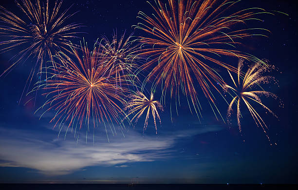 istock Stunning fireworks illuminate the night sky over the ocean, symbolizing celebration, hope, and the excitement of welcoming 2026 with bright new beginnings. 2245255784