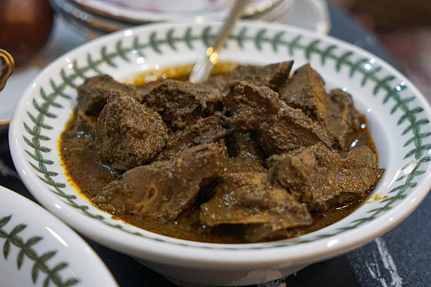 istock Rendang Hati Lembu in Ceramic Bowl 2245257793
