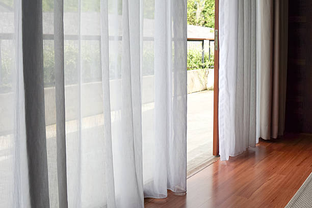 istock Airy Room with Flowing Curtains and Garden View 2245258911