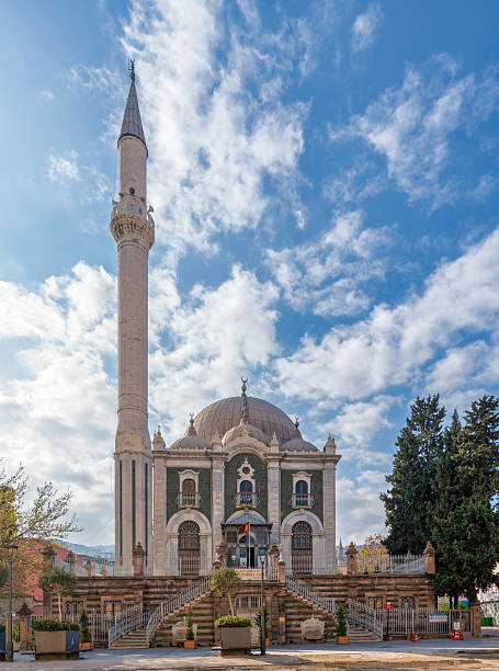 istock Salepcioglu Mosque, a beautiful architectural landmark with its minaret, under a clear blue sky in Izmir, Turkey. 2245263228