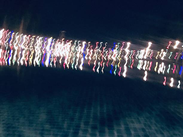 istock Defocused of light lamp on the pool 2245263262