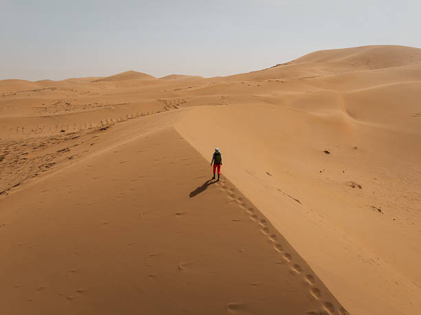 istock Woman backpacking in the desert 2245268140