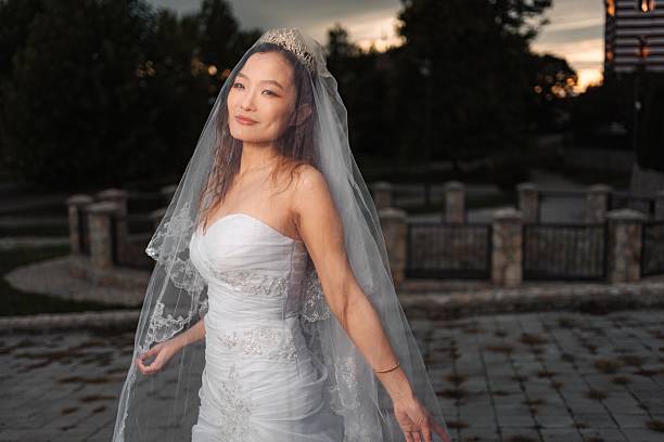 Young Chinese Female opera singer performing solo on stage