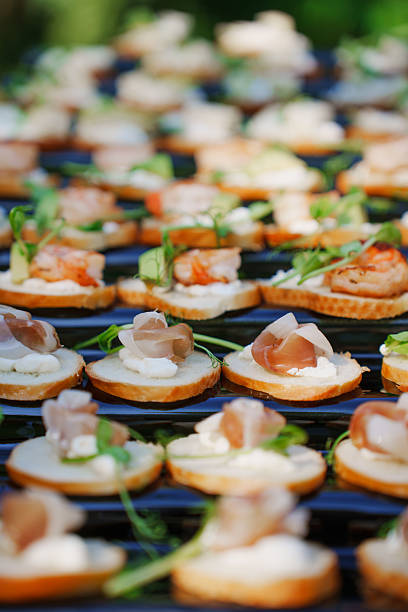 istock Delicious appetizers displayed at outdoor event 2245272894