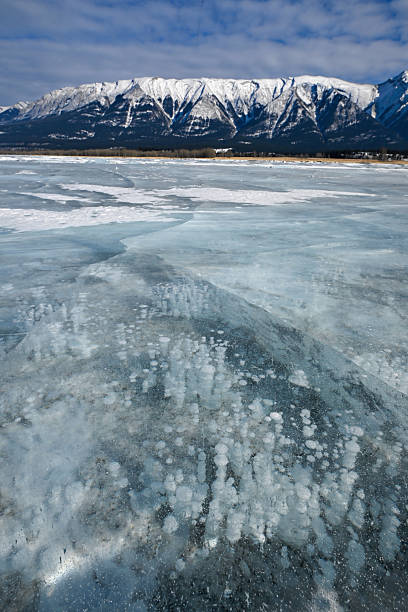 istock Bubble in Lake Abraham in the Alberta region Vertical view , Canada 2245276131