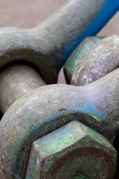 istock Chains and cables at shipyard. Shipping navigation in the Netherlands 2245289947