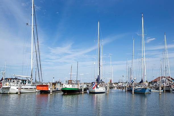 istock Shipping navigation in the Netherlands. Yacht harbour 2245290252
